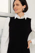 Layered Mini Dress - Black and White